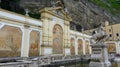 View of the horse trough Pferdeschwemme in Salzburg, Austria. The Horse Pond on todayÃ¢â¬â¢s Royalty Free Stock Photo